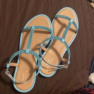 Sparkly aqua sandals, Avon Studio 1886.  Brand new never worn size 9